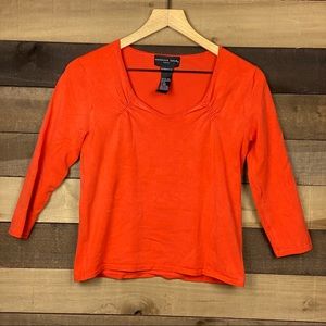 Vintage women’s Crop Orange Ruffled Top
